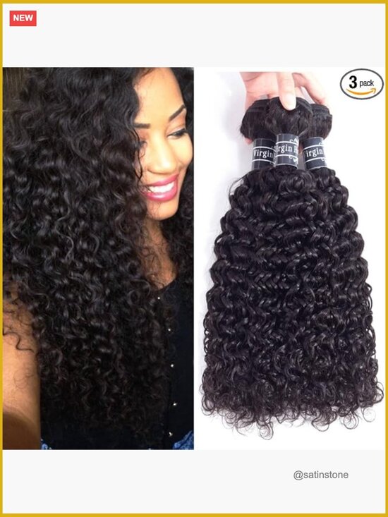 Brazilian Virgin Kinky Curly Human Hair Weave 3 Bundles 14-16-18in 285g main image 4